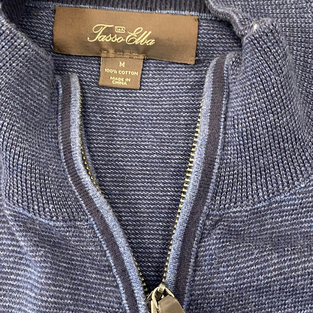 Tasso Elba 100% Cotton Navy Cardigan (L)
